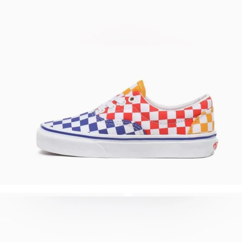 Van’s Era Tri-Checkerboard Kids Sneakers (NWT) - Picture 1 of 11